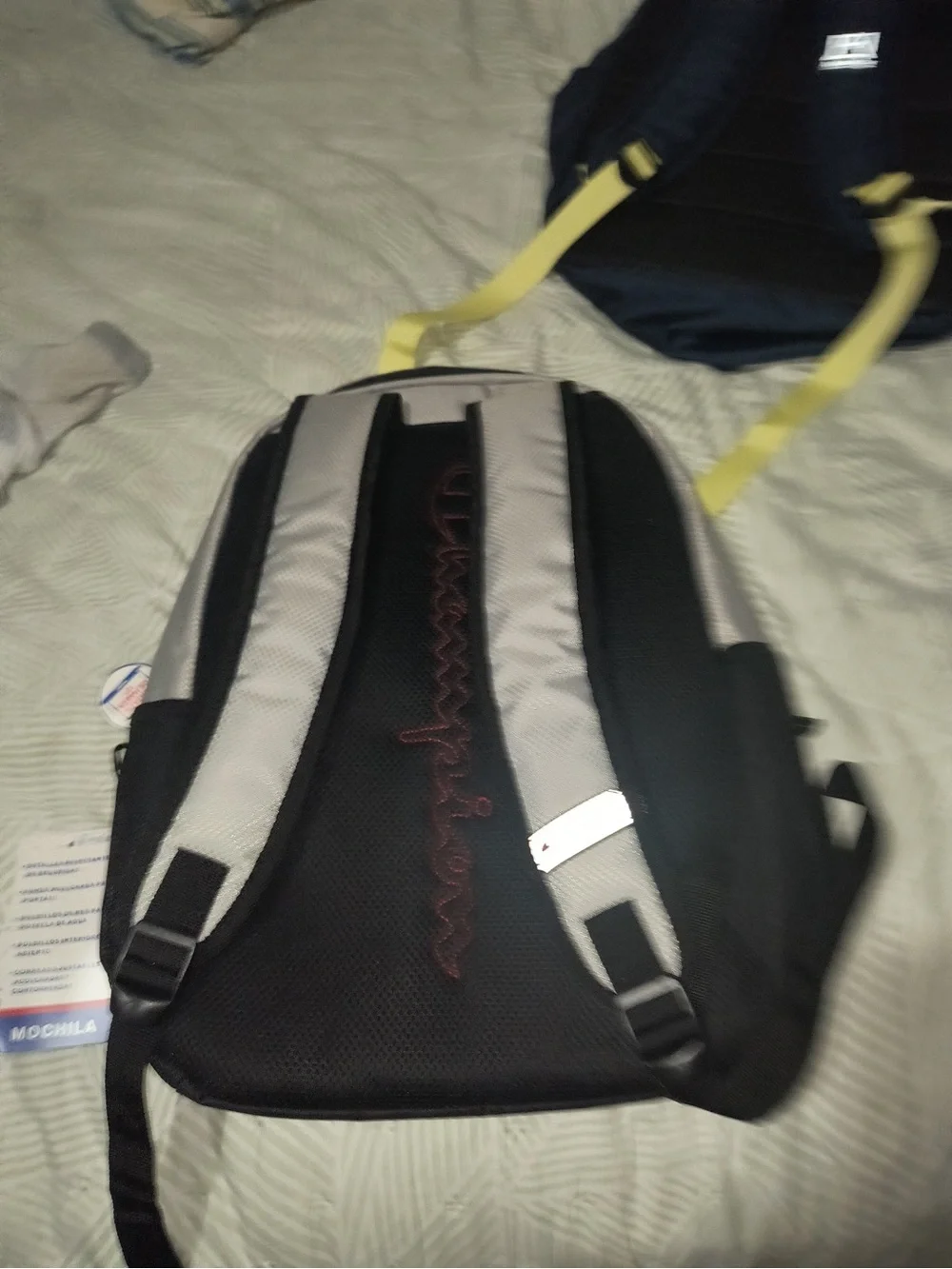 Champion Gray, Black and Red Logo Backpack